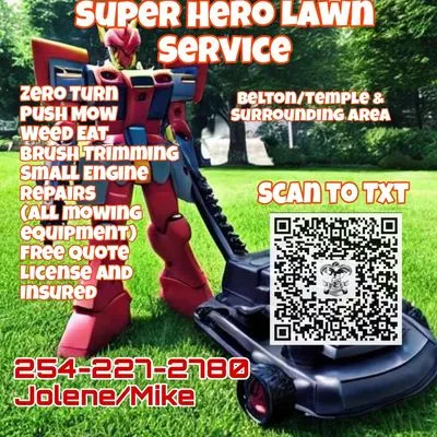 Super Hero Lawn Services Logo