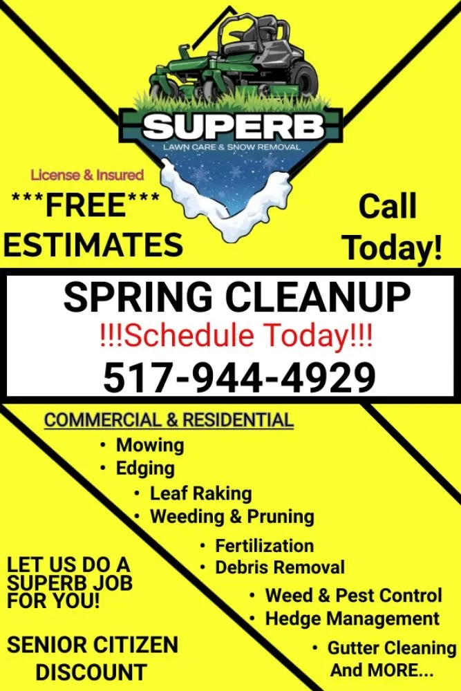 Top-rated lawn care service in Lansing, MI - Superb Lawn Care & Snow Removal