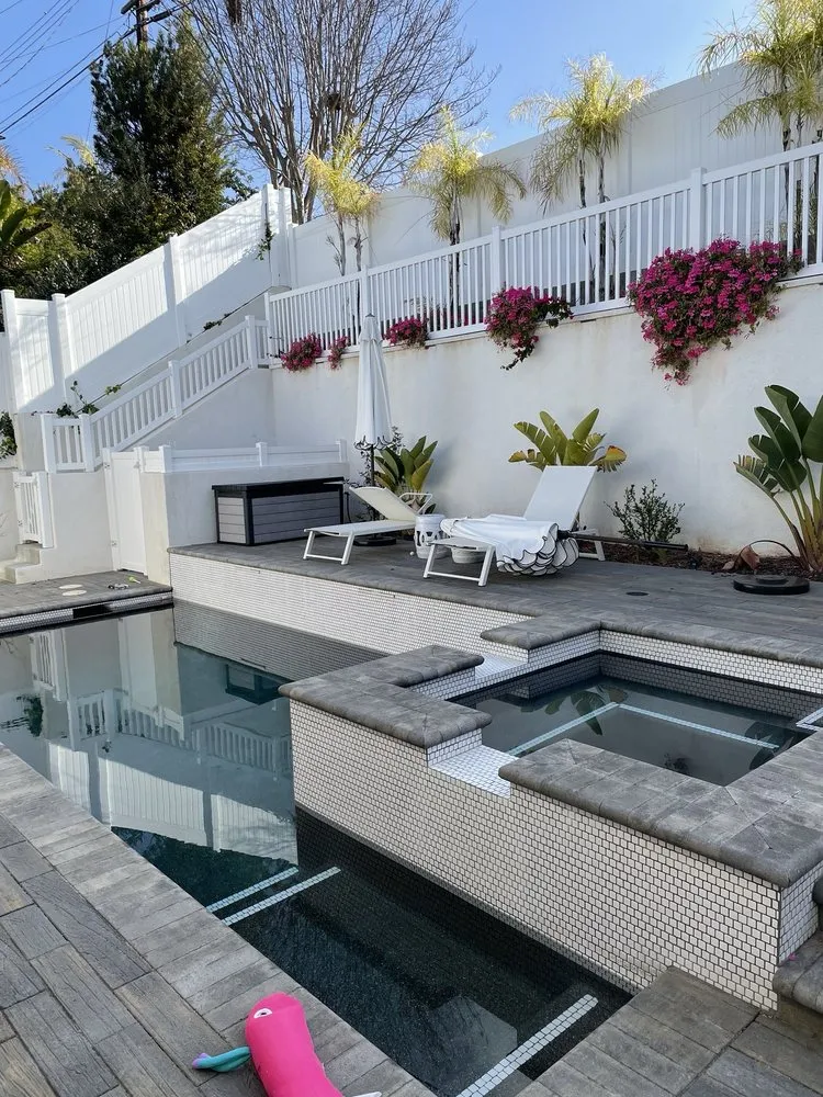 Custom garden landscaping in Castaic, CA by Superior Interlocking Pavers