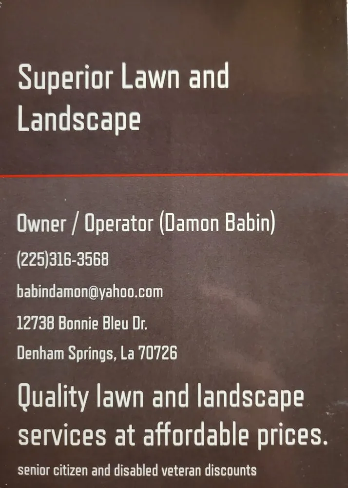 Reliable landscape design in Denham Springs, LA by Superior Landscape Services