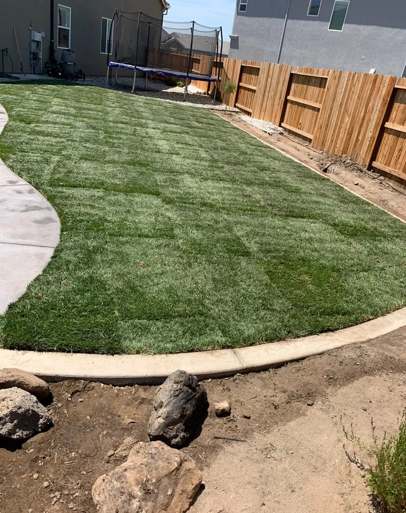 Custom landscape installation in Manteca, CA by Superior Landscaping
