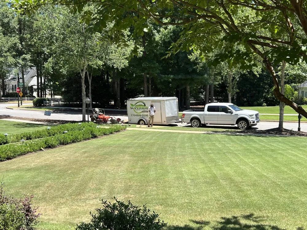 Expert landscape design for residential properties in Peachtree City, GA by Superior Lawn Care & Landscape Services