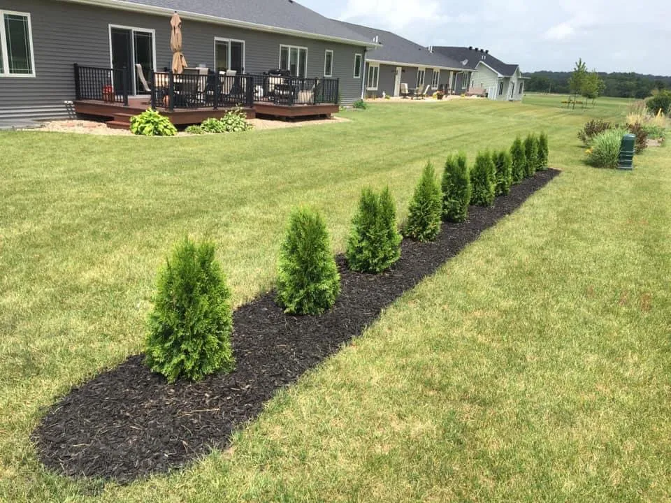 Custom landscape installation for outdoor upgrades across Cascade, IA - Superior Mowing and Landscaping