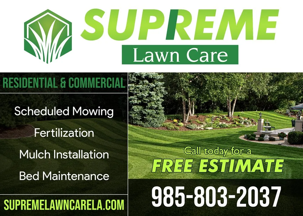 Expert residential landscaping experts serving Bush, LA - Supreme Lawn Care