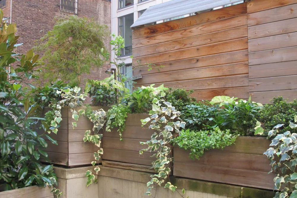 Custom landscape design with custom design across Manhattan, NY - Susan Pollock Designs