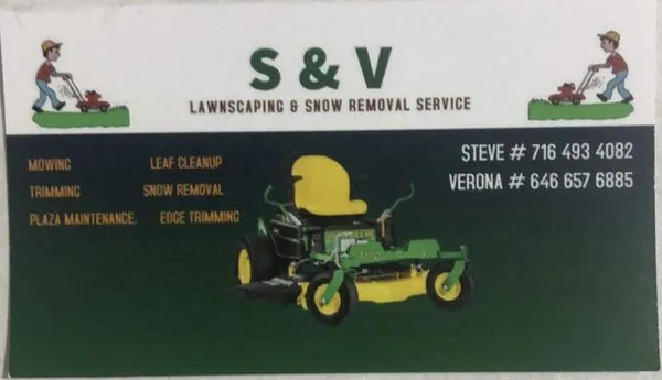 S&V Lawnscaping & Snow Removal Service Logo