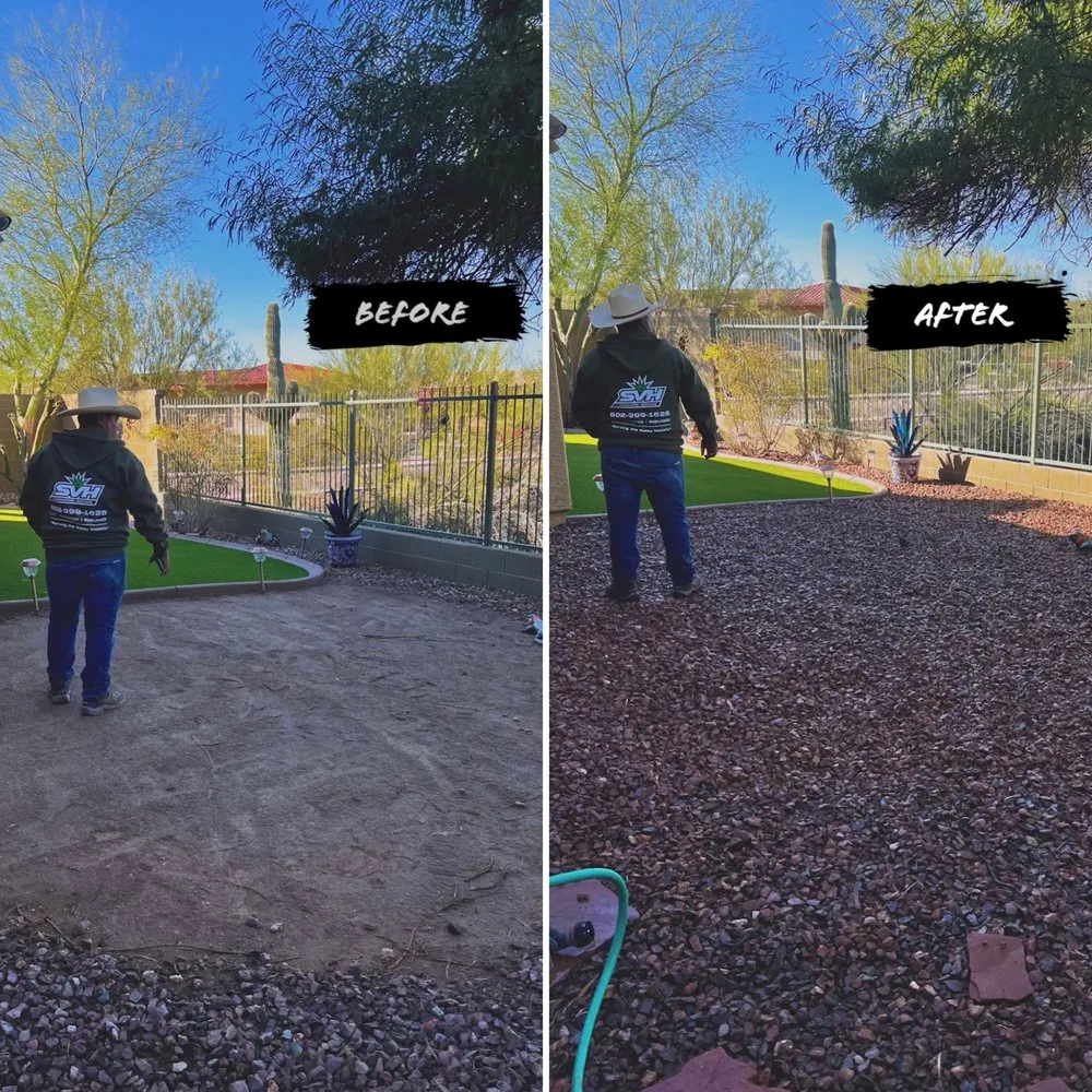 Affordable yard cleanup service for homes in Phoenix, AZ by SVH Landscaping Services