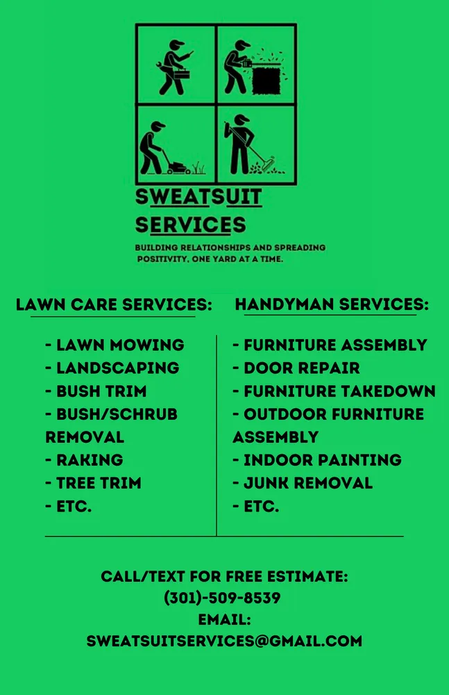 Professional lawn mowing service experts serving Upper Marlboro, MD - Sweatsuit Services