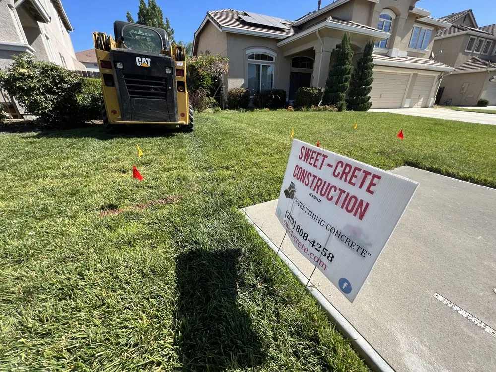 Custom landscape installation near you in Manteca, CA by Sweet-Crete Construction General Engineering