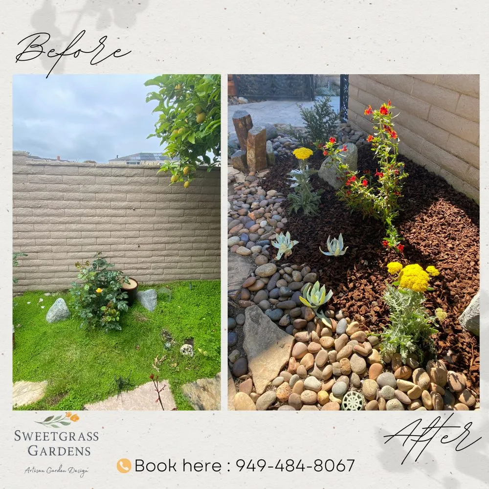 Professional landscaping services in Lake Forest, CA by Sweetgrass Gardens