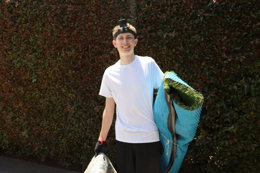 Expert lawn mowing service for residential properties in San Diego, CA by Swift Haul Junk Removal