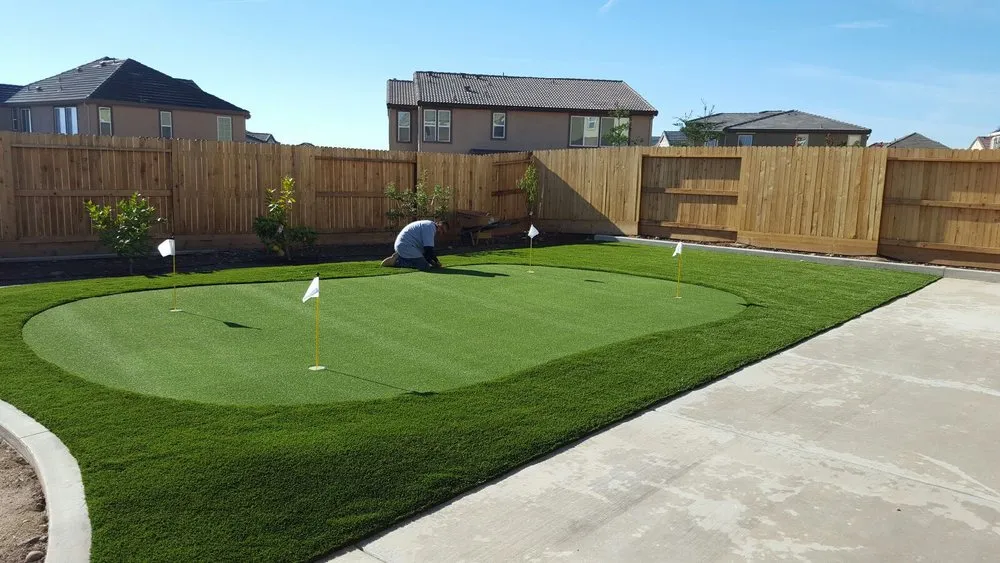 Custom landscape design for year-round maintenance in Fresno, CA by Syn Green