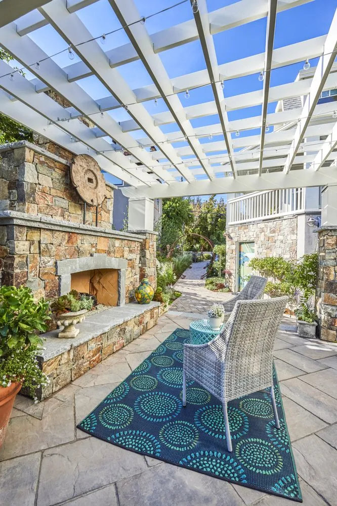 Custom residential landscaping with custom design across Stockton, CA - System Pavers