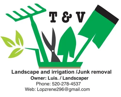T & V Landscape and Irrigation Junk Removal Logo