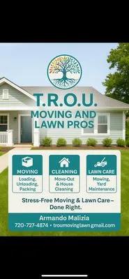 T R O U Moving and Lawn Pros Logo