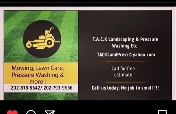Tack Landscaping & Pressure Washing Logo