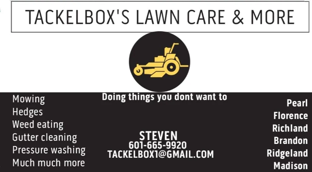Top-rated lawn mowing service in Pearl, MS - Tacklebox's Lawn Care & More
