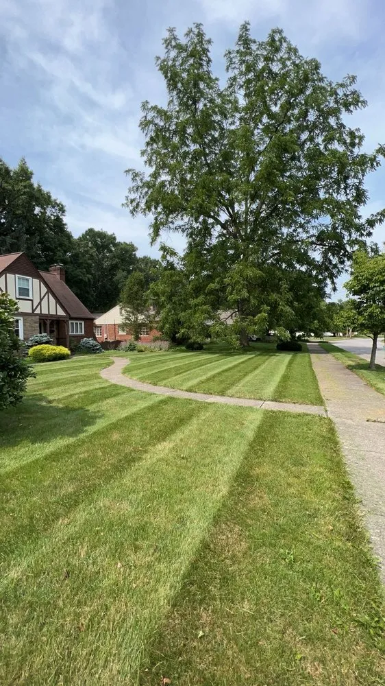 Professional lawn mowing service in Akron, OH by Tactical Stripes Lawn Care