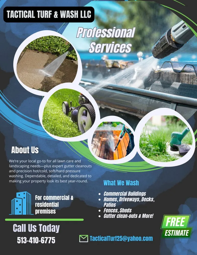 Local lawn mowing service in Trenton, OH by Tactical Turf & Wash