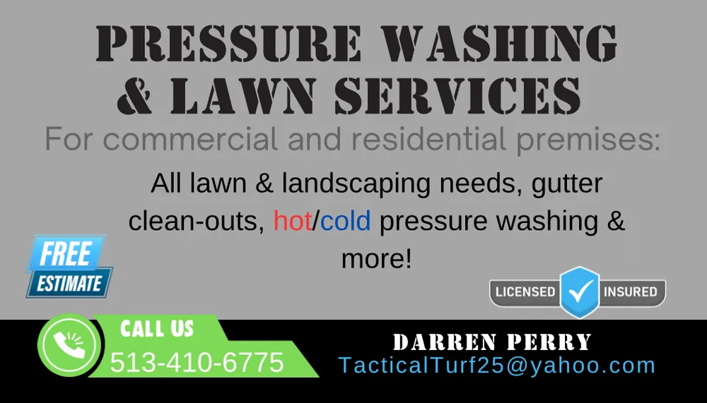 Local outdoor landscaping in Trenton, OH by Tactical Turf & Wash