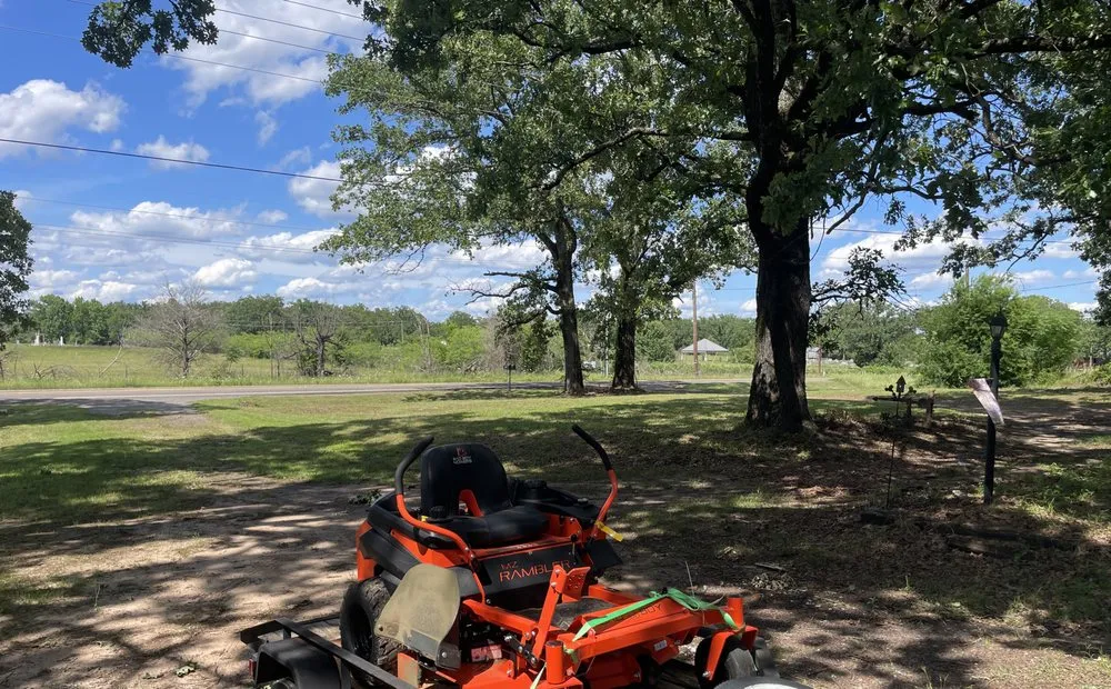 Custom landscape installation in Hawkins, TX by Tall Pines Lawncare