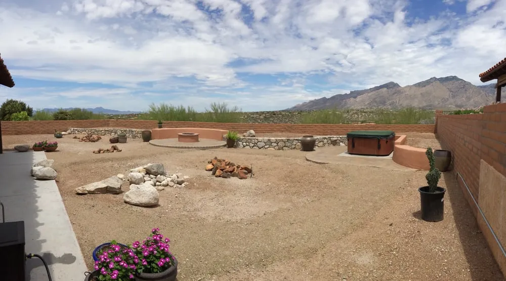 Custom yard maintenance for beautiful yards in Tucson, AZ by Tanque Verde Construction