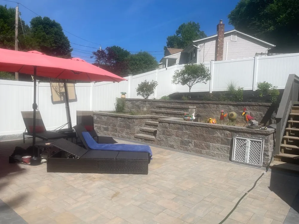 Custom landscape installation in Yorktown Heights, NY by Tapia's Landscaping