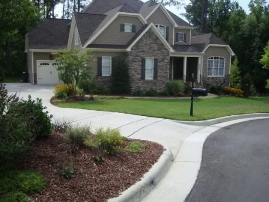 Custom residential landscaping in Garner, NC by Taproot