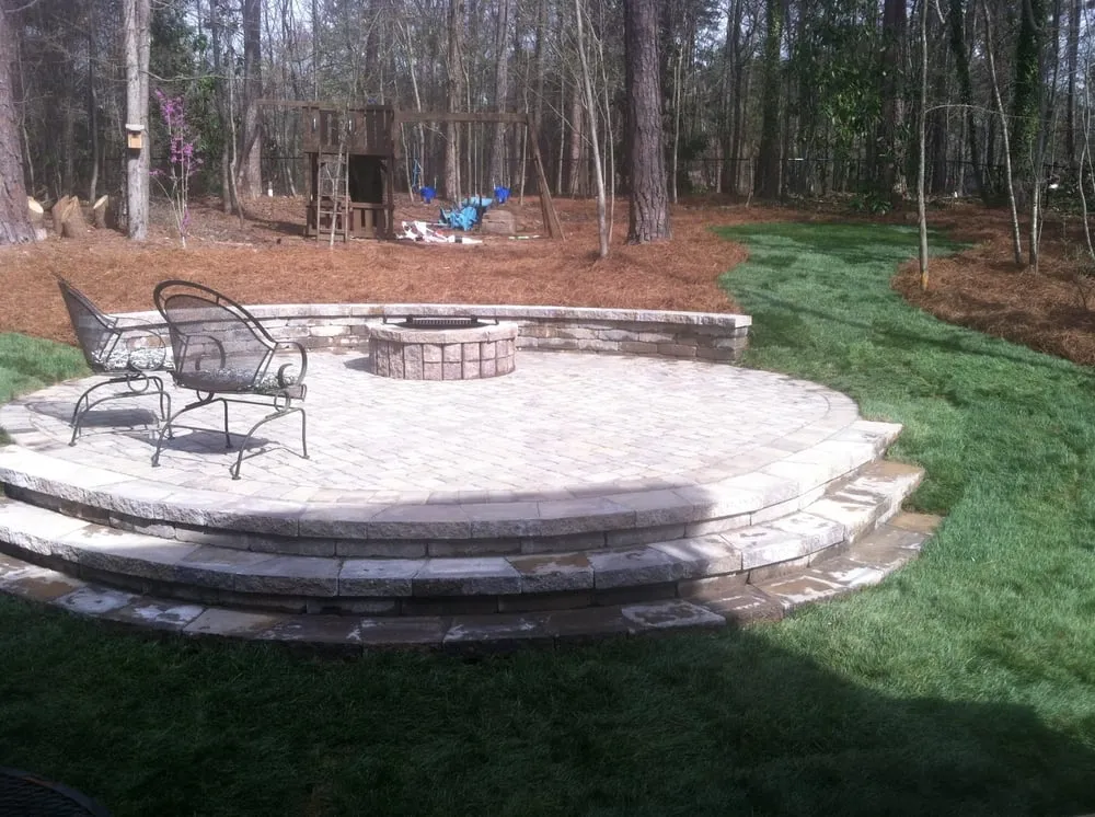 Custom residential landscaping in Garner, NC by Taproot