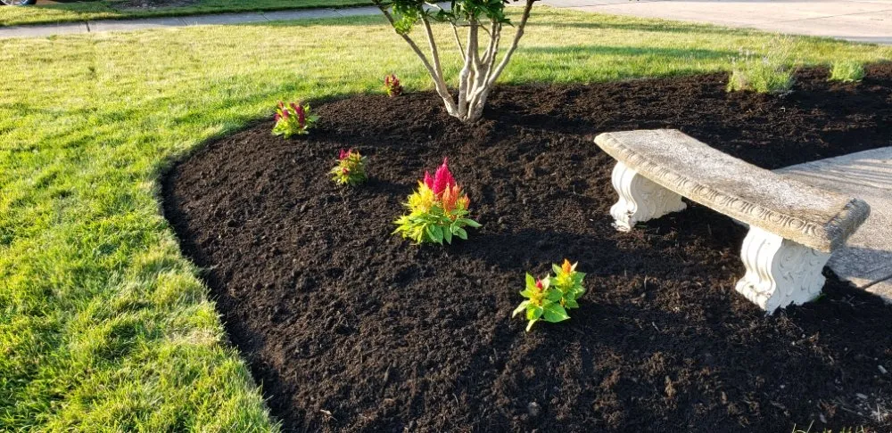 Custom outdoor landscaping in West Liberty, OH by Tatem's Land Care