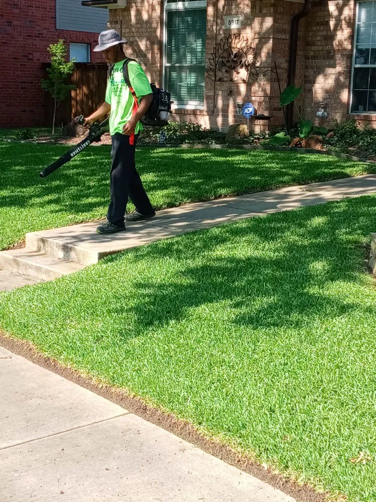 Custom landscape installation in Carrollton, TX by Taylor Lawn Care