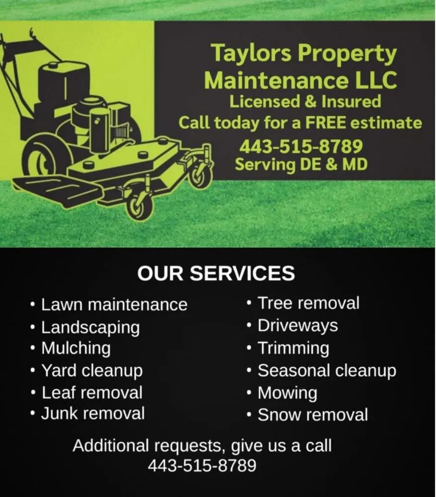 Professional outdoor landscaping in Greenwood, DE by Taylors Property Maintenance