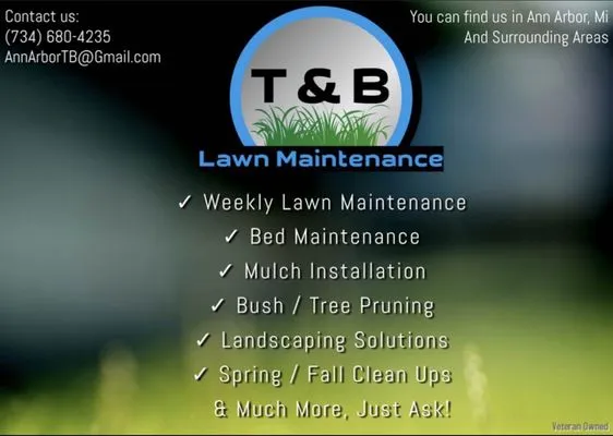 T&B Lawn Maintenance Logo