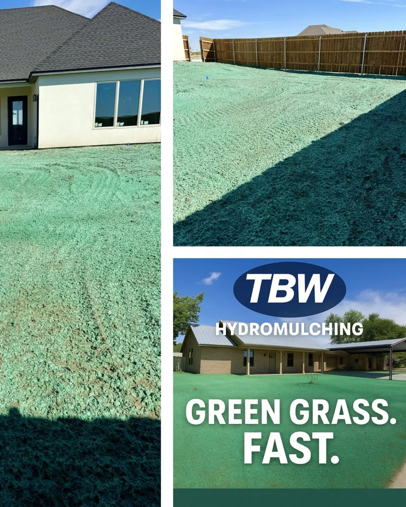 Affordable landscape design experts serving San Angelo, TX - TBW Hydromulching