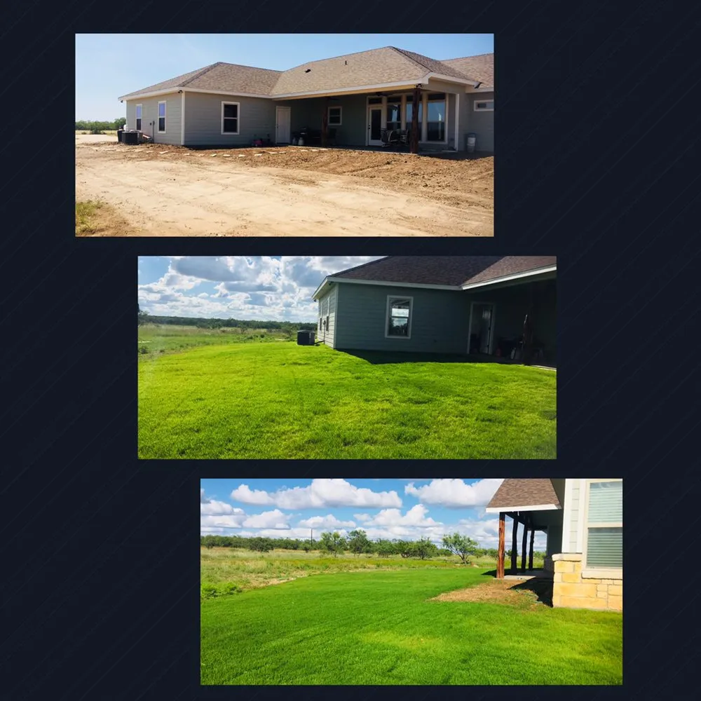 Custom landscape installation in San Angelo, TX by TBW Hydromulching