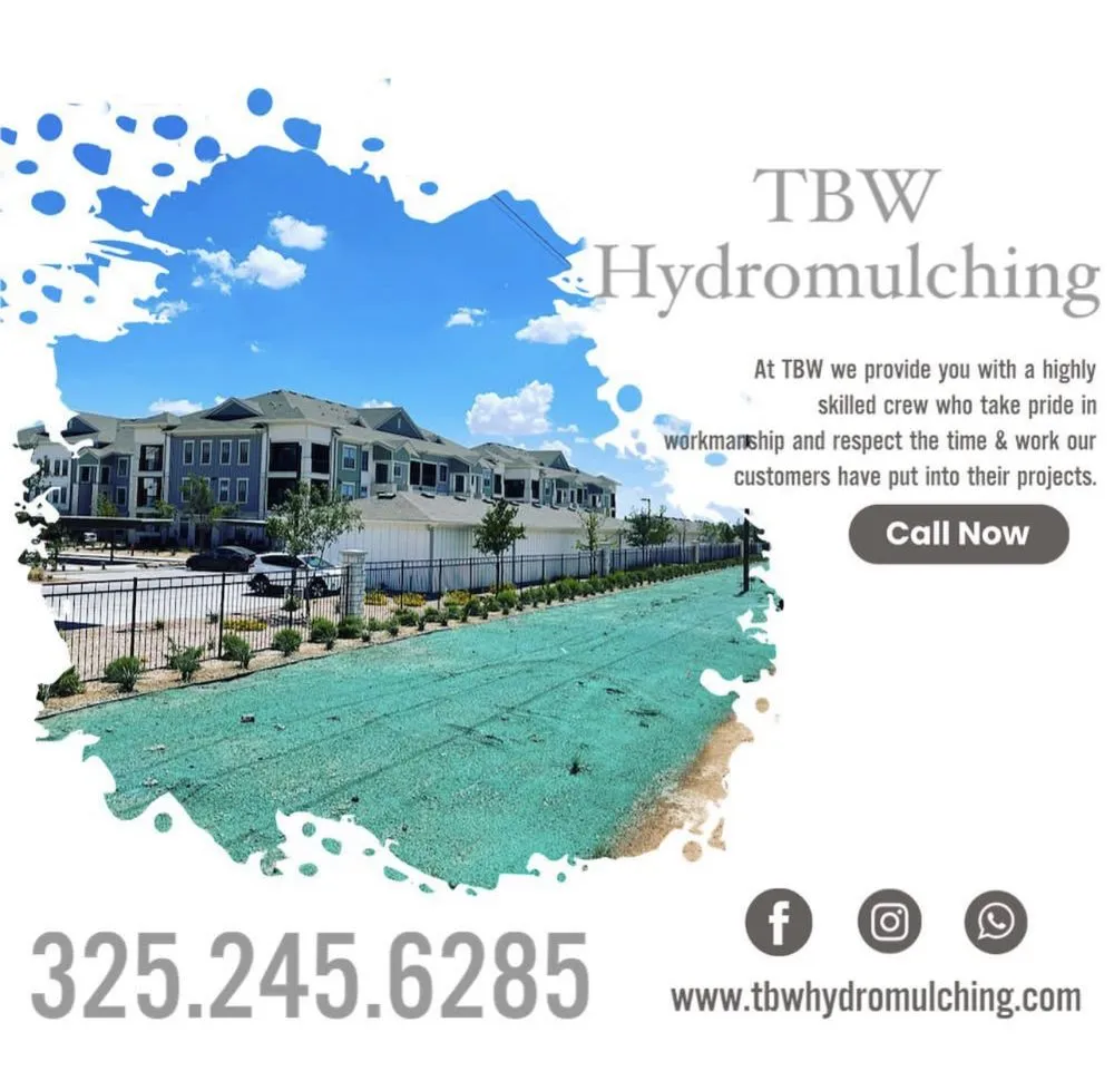 Custom garden landscaping in San Angelo, TX by TBW Hydromulching