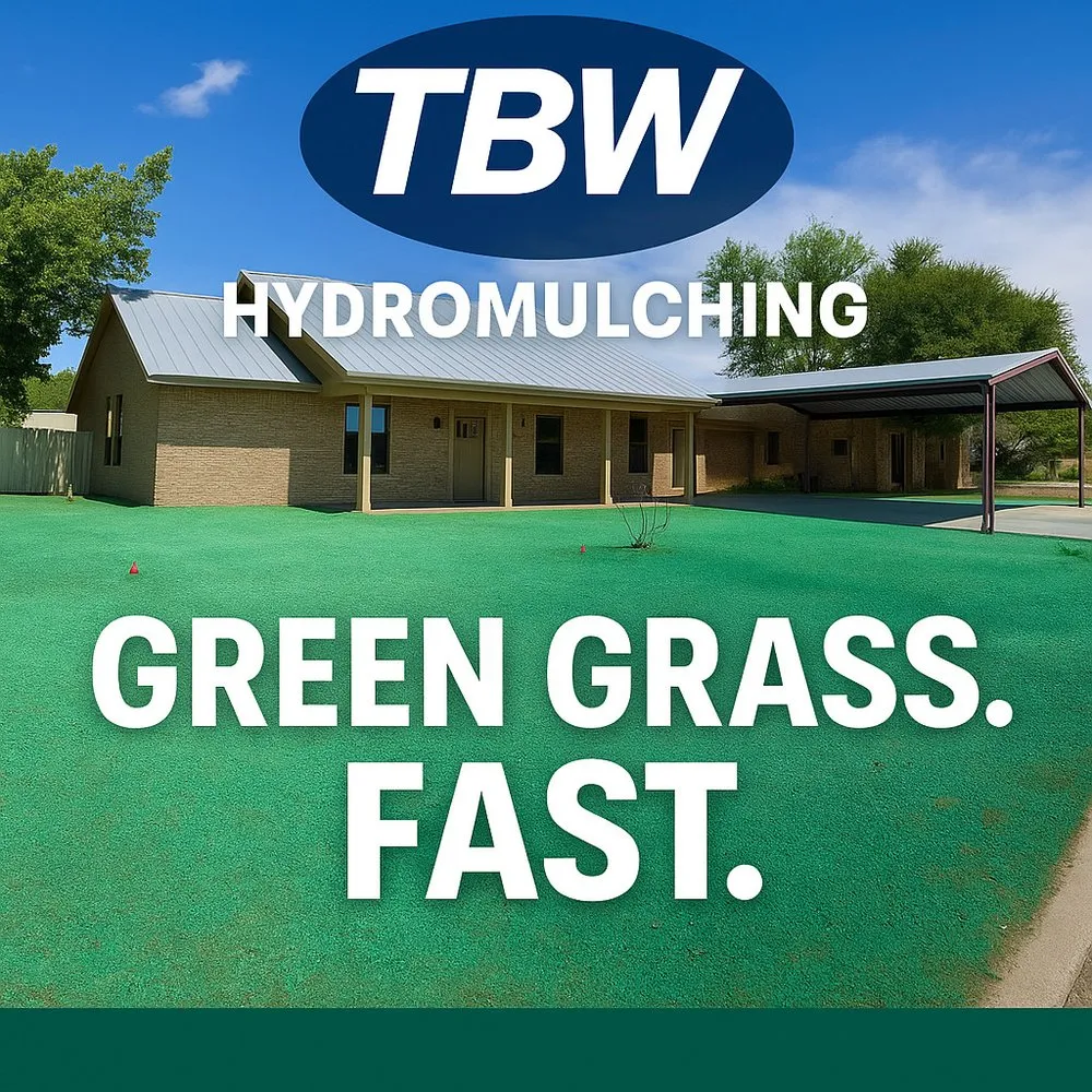 Local landscape installation in San Angelo, TX - TBW Hydromulching