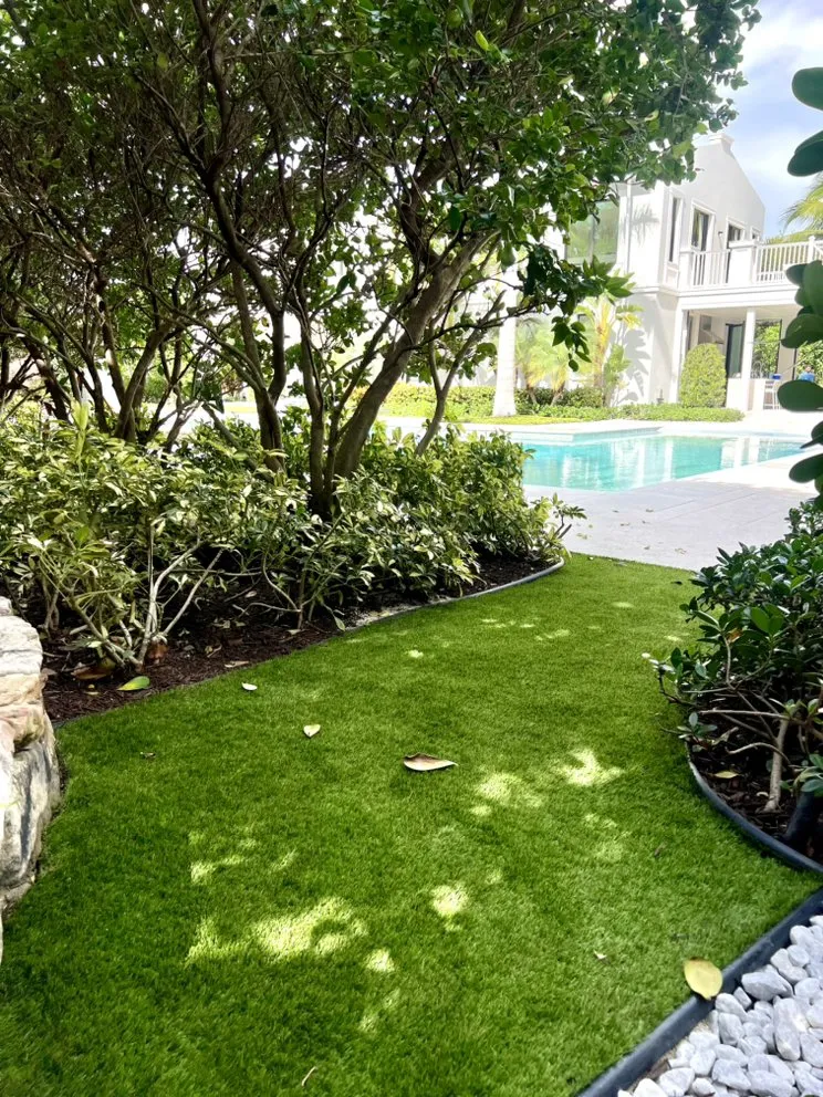 Professional lawn mowing service with custom design in Pompano Beach, FL by T&C Landscapes