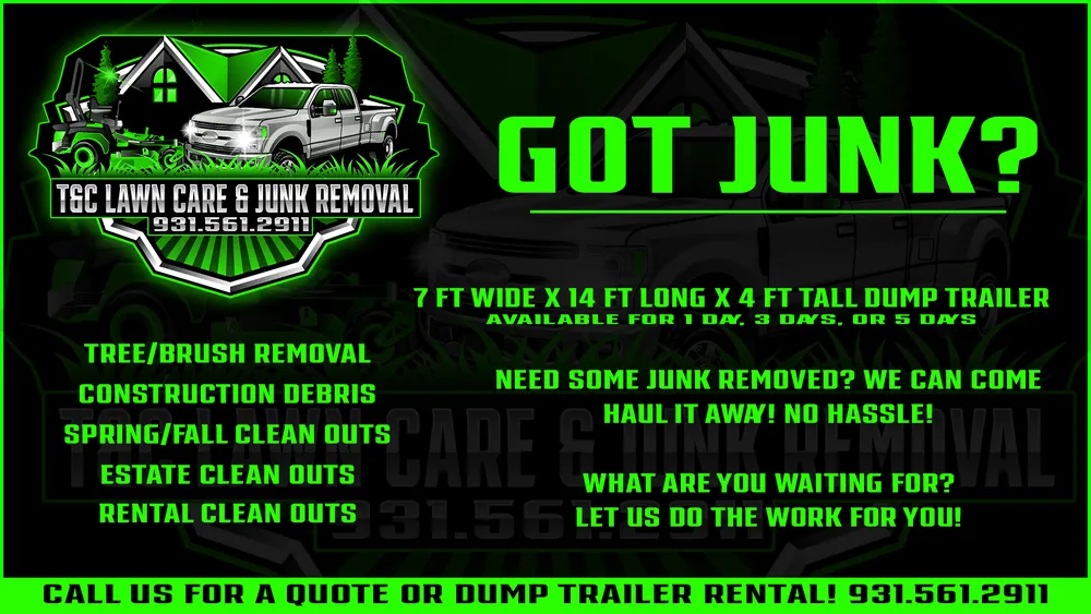 Reliable yard maintenance for beautiful yards across Clarksville, TN - T&C Lawn Care & Junk Removal