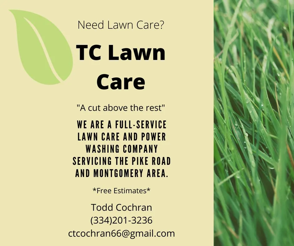 Trusted lawn mowing service experts serving Pike Road, AL - TC Lawn Care