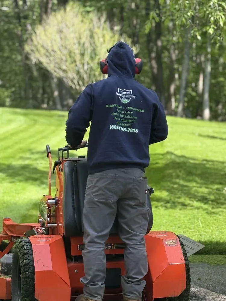 Reliable lawn mowing service for residential properties in Amherst, NH by TCoyne Landscaping