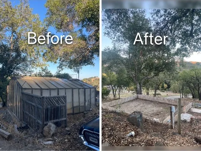 Local yard cleanup service for residential properties in Santa Margarita, CA by TCR Handyman and Property Cleanup Services