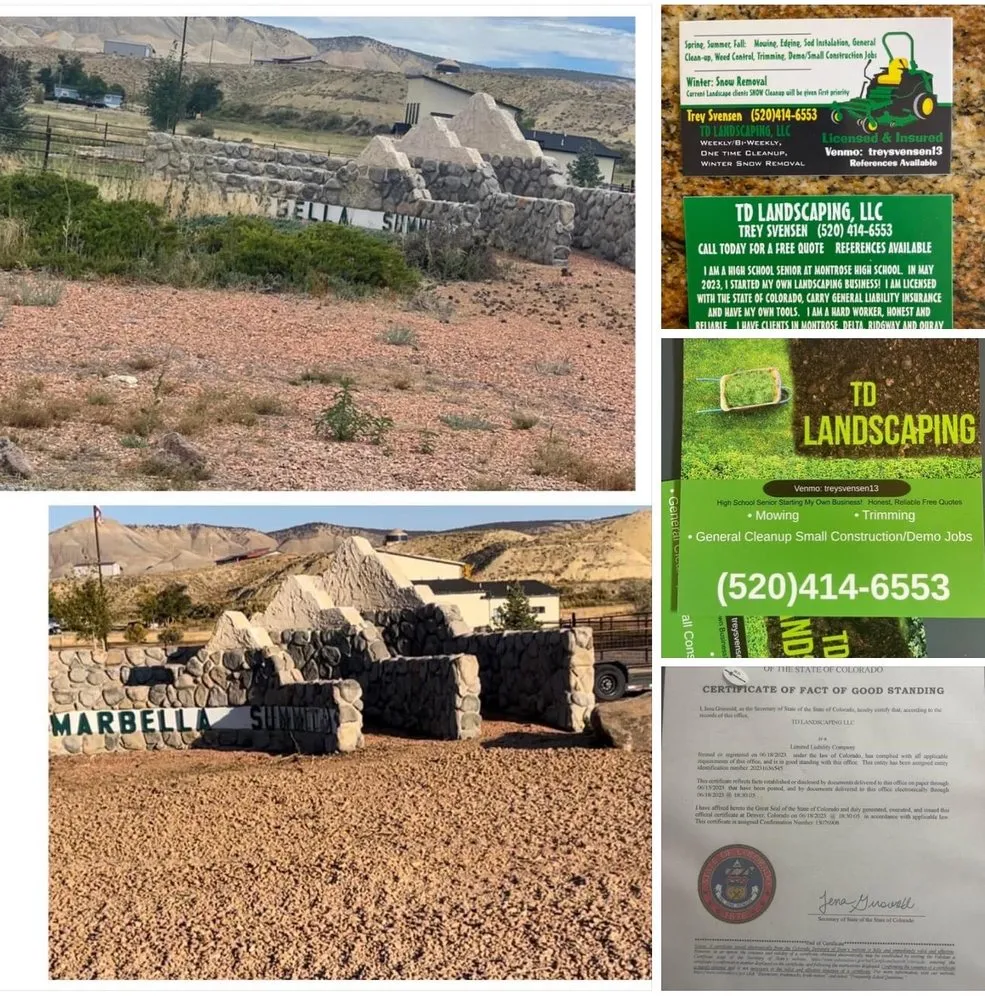 Reliable landscaping services experts serving Montrose, CO - TD Landscaping