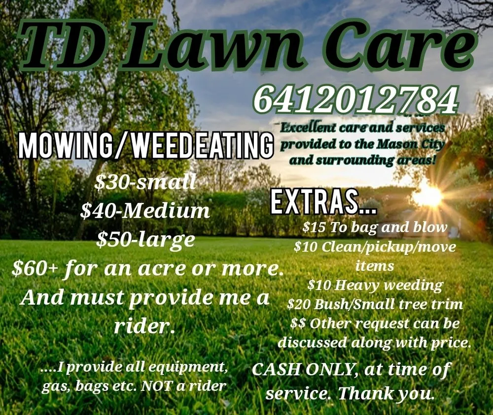 Affordable yard cleanup service experts serving Mason City, IA - TD Lawn Care