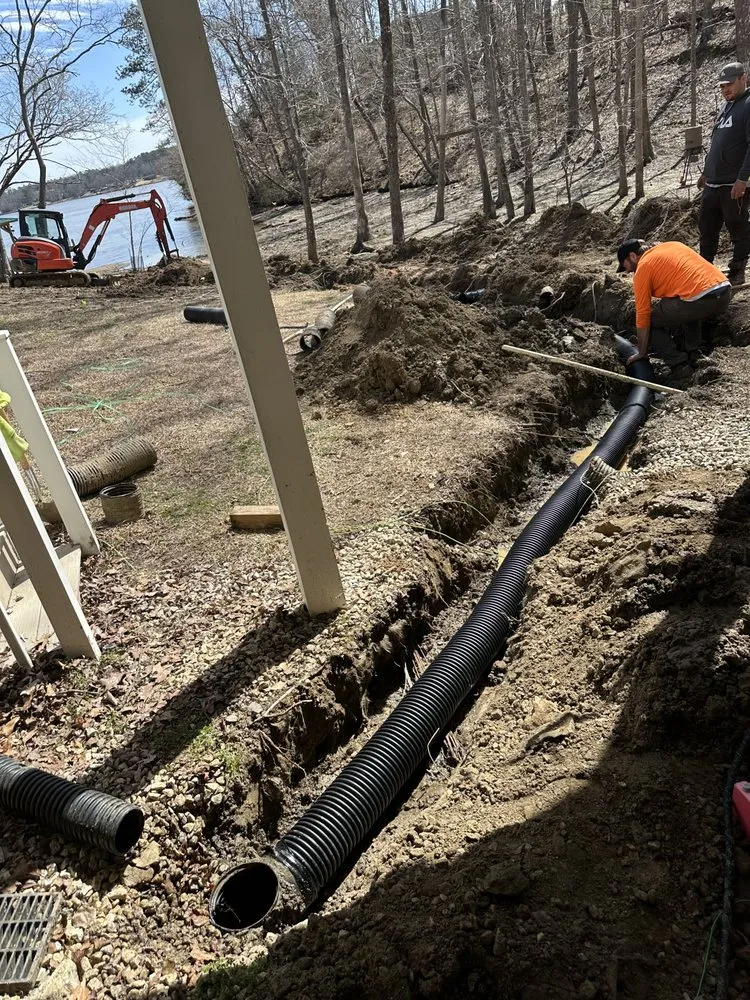 Local landscape installation with custom design in Greenwood, SC by TD TREE AND CONCRETE