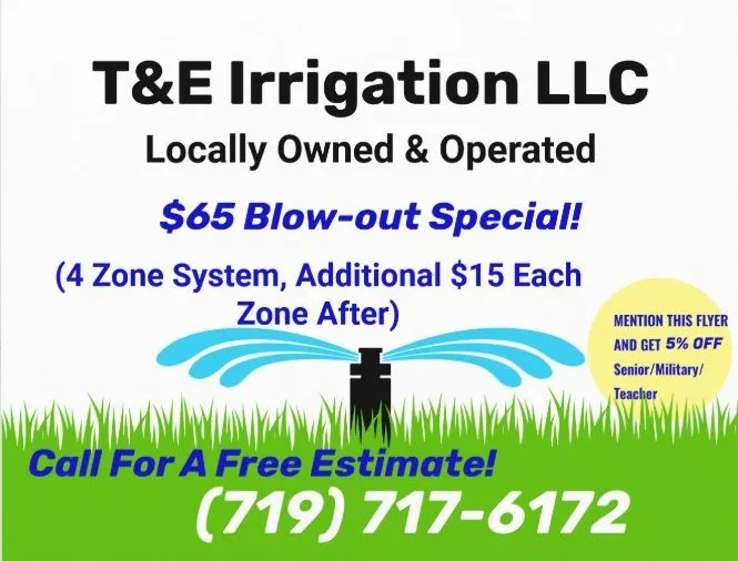 Local lawn care service near you in Colorado Springs, CO by T&E Irrigation