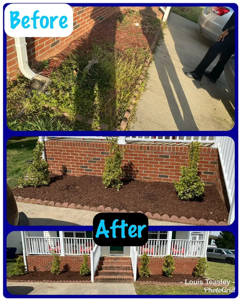 Expert garden landscaping with custom design in Raleigh, NC by Teasley Lawn Care Services