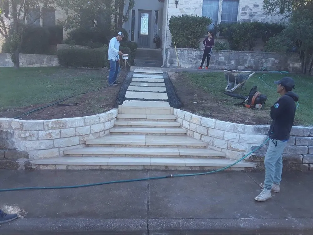 Custom yard cleanup service with custom design in Austin, TX by Techdrip