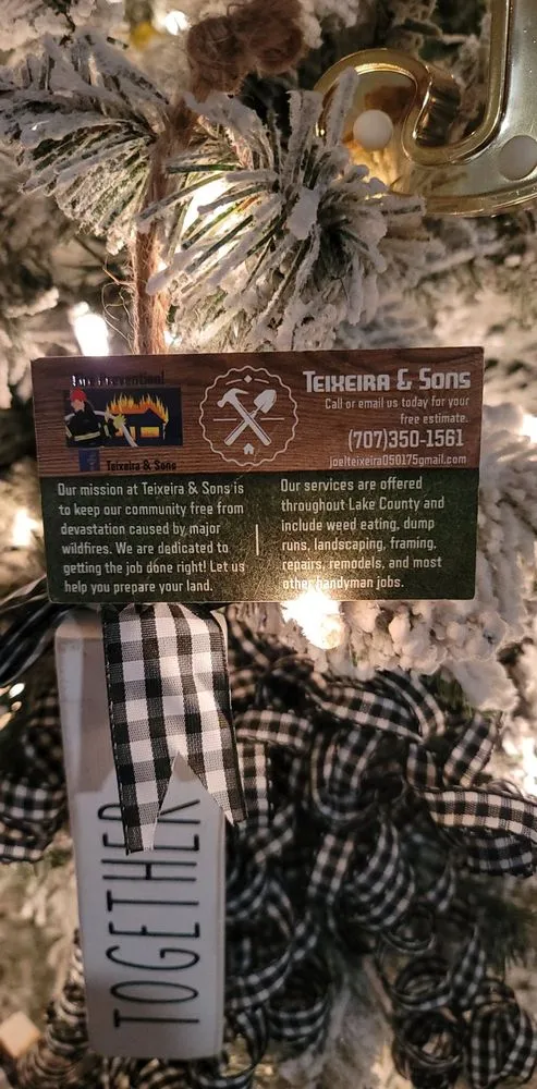 Expert landscape design with custom design in Lower Lake, CA by Teixeira & Sons Fire Prevention Company