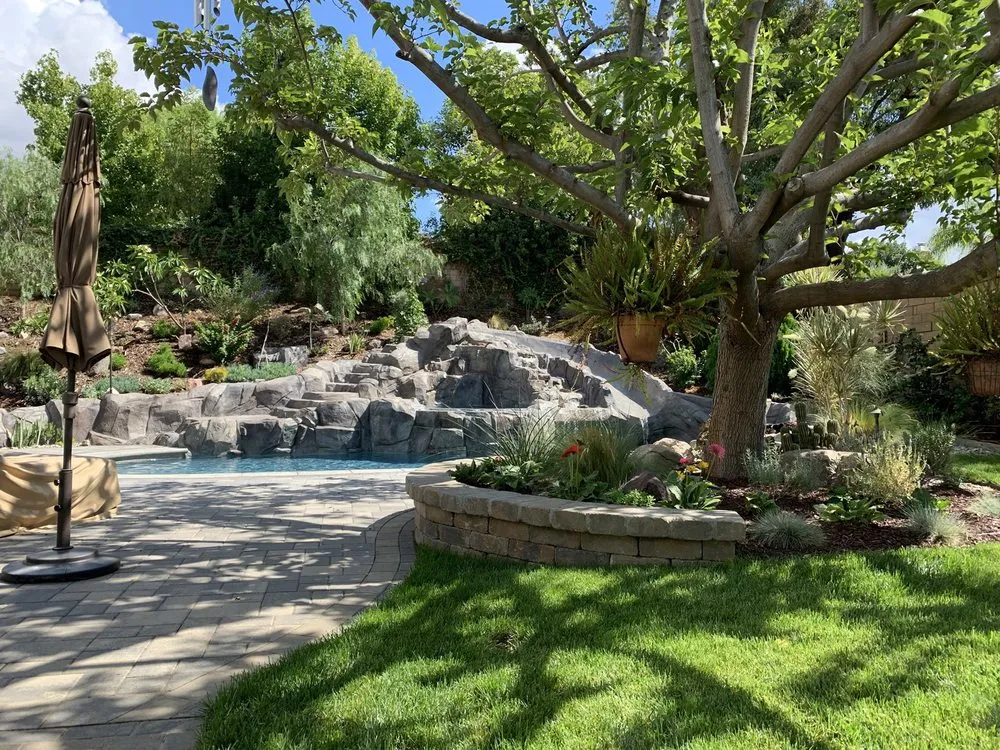 Custom lawn mowing service with custom design across Brea, CA - Tekton Group